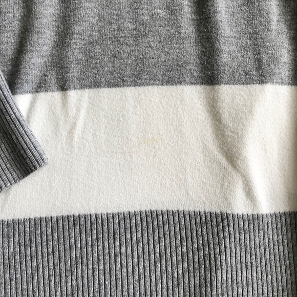 Heather Gray and White Stripe Tunic Mini Dress - Picture 5 of 5